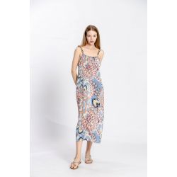 Robe bretelle à fleuri