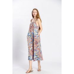 Robe bretelle à fleuri