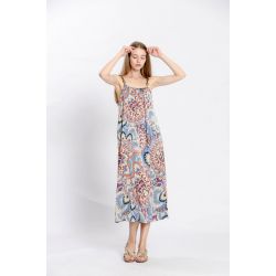 Robe bretelle à fleuri