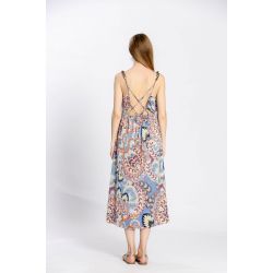 Robe bretelle à fleuri