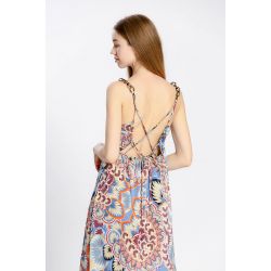 Robe bretelle à fleuri
