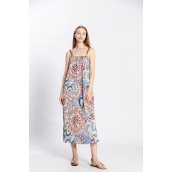 Robe bretelle à fleuri