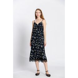 Robe bretelle à fleuri