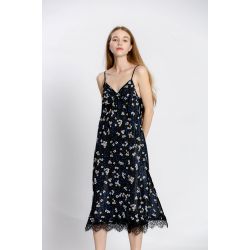 Robe bretelle à fleuri