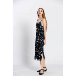 Robe bretelle à fleuri