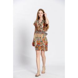 Robe imprimé col v