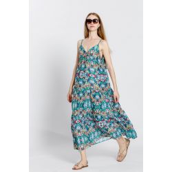Robe bretelle à fleuri