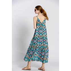 Robe bretelle à fleuri