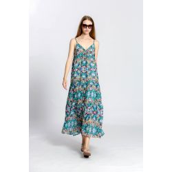 Robe bretelle à fleuri