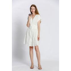 Robe uni col v