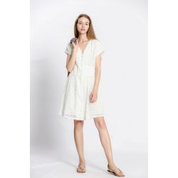 Robe uni col v