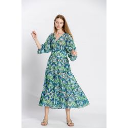 Robe imprimé fleuri col v