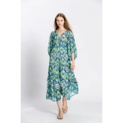 Robe imprimé fleuri col v