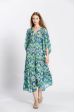 Robe imprimé fleuri col v