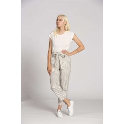 Pantalon rayure lin