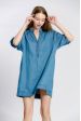 Robe uni col v