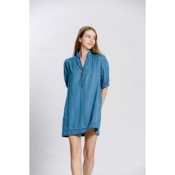 Robe uni col v