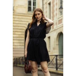 Robe uni col v