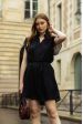 Robe uni col v