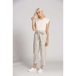 Pantalon rayure lin