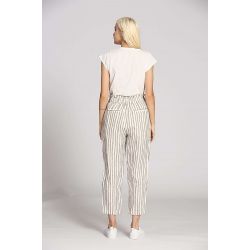 Pantalon rayure lin