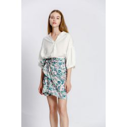 Blouse uni col rond
