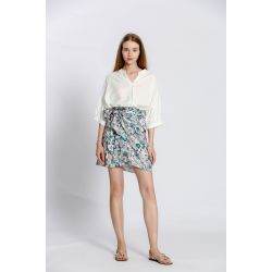 Blouse uni col rond
