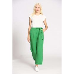 Pantalon uni lin