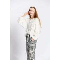 Pants jacquard rayure