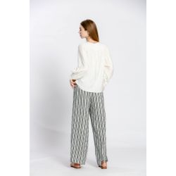 Pants jacquard rayure
