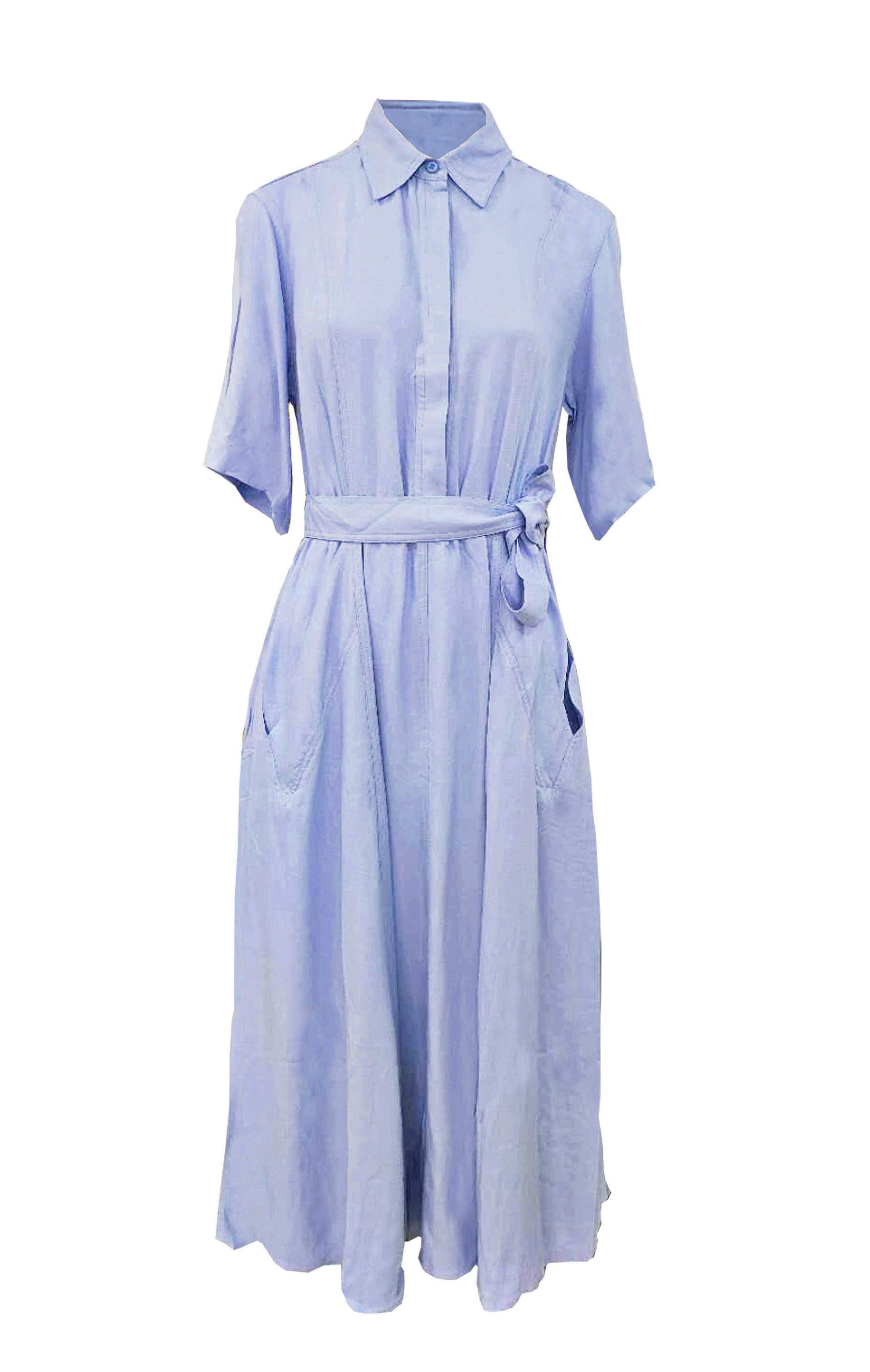 Robe uni col v