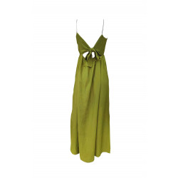 Robe bretelle dos-nu à nœud au dos