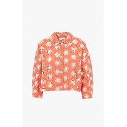 Blouse fleuri col chemise