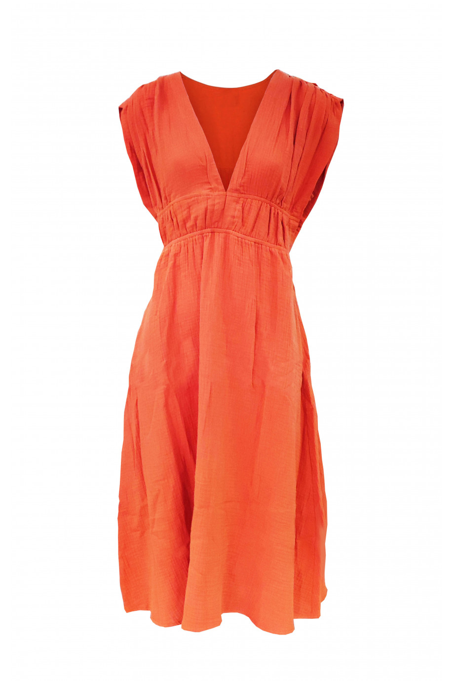 Robe uni col v