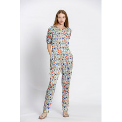 Jumpsuit imprimé fleuri à dos nu