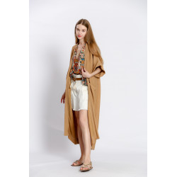 Gilet uni camel