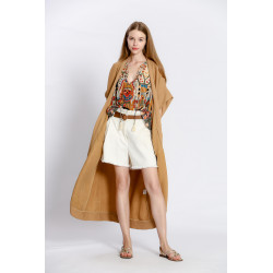Gilet uni camel