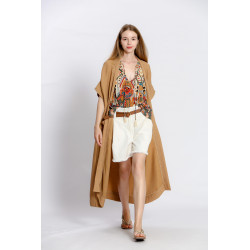 Gilet uni camel