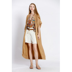 Gilet uni camel