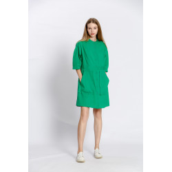 Robe Chemise longue unie col rond