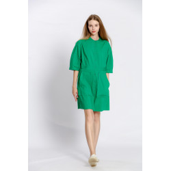 Robe Chemise longue unie col rond