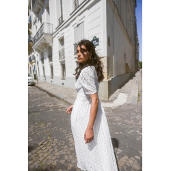 Robe dentelle longue