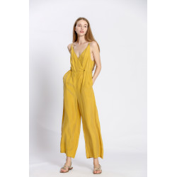 Jumpsuit uni fluide fines bretelles