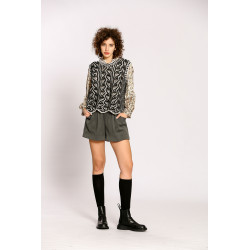 Pull sans manche multicolore