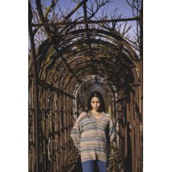Pull rayé multicolore