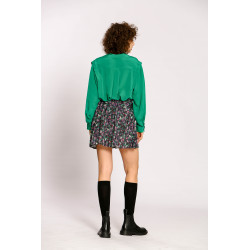 Chemise unie boutonnée 100% soie