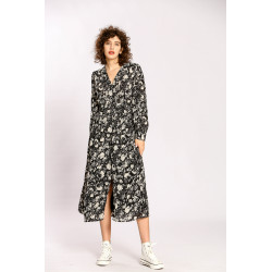 Robe mi longue imprimée fleuri