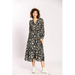 Robe mi longue imprimée fleuri