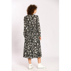 Robe mi longue imprimée fleuri