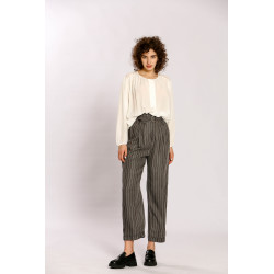 Pantalon 3/4 rayé